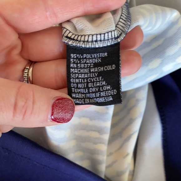 ILE New York yellow and navy shift dress with flared sleeves. - Picture 10 of 14